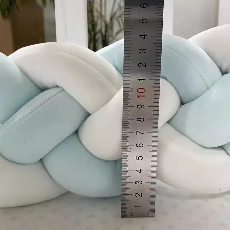 2-4M Bumkin-Friendly Fabric Room Decor Handmade Cushion Knotted Braid Pillow Soft Pad