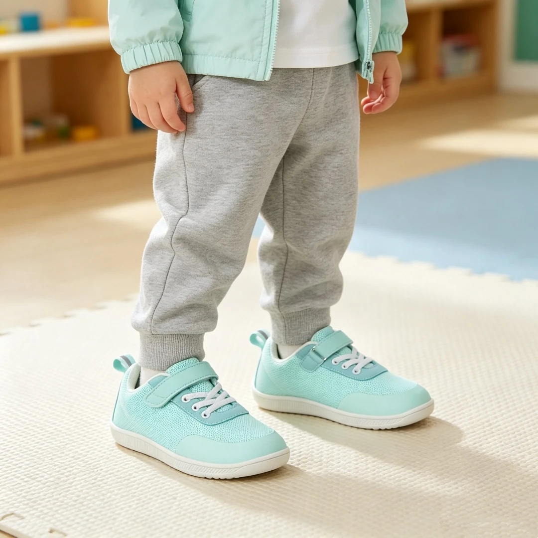ZZFABER Kids Barefoot Shoes Breathable Mesh Flexible Casual Shoes for Girls Boys Outdoor Walking Running Shoes