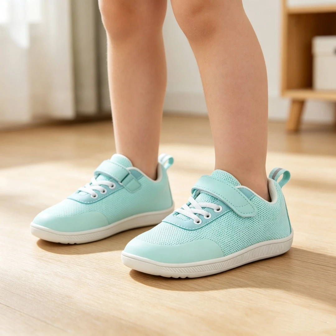 ZZFABER Kids Barefoot Shoes Breathable Mesh Flexible Casual Shoes for Girls Boys Outdoor Walking Running Shoes