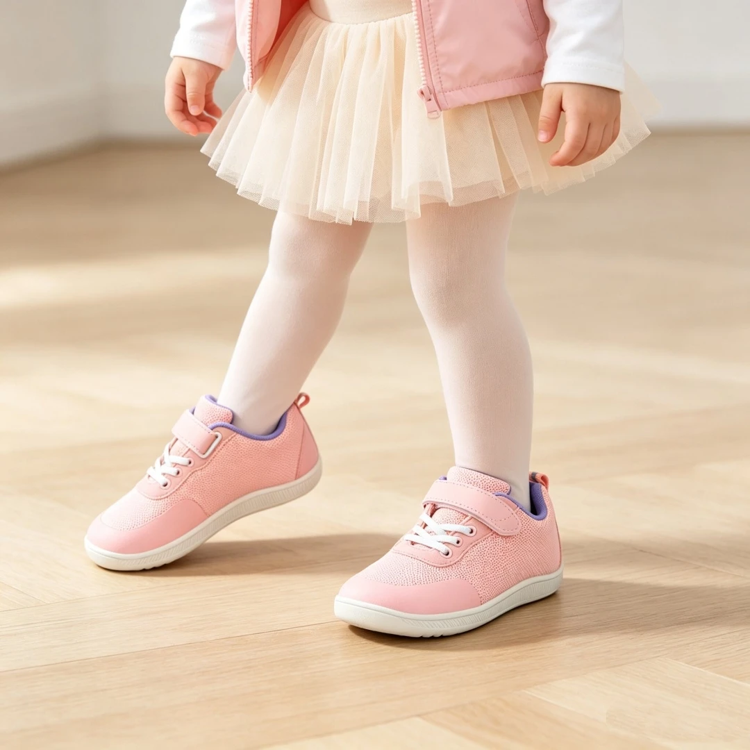 ZZFABER Kids Barefoot Shoes Breathable Mesh Flexible Casual Shoes for Girls Boys Outdoor Walking Running Shoes