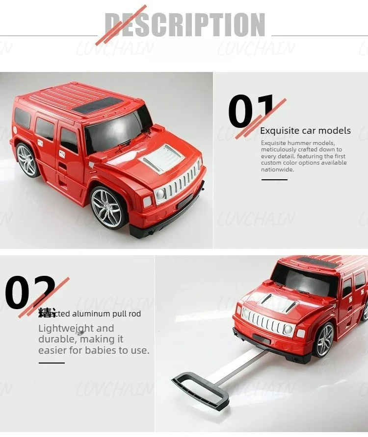 Lightweight Children's Suitcase, Children's Travel Rolling Suitcase, Can Be Sat on Or Ridden, Can Be Taken on Airplanes.