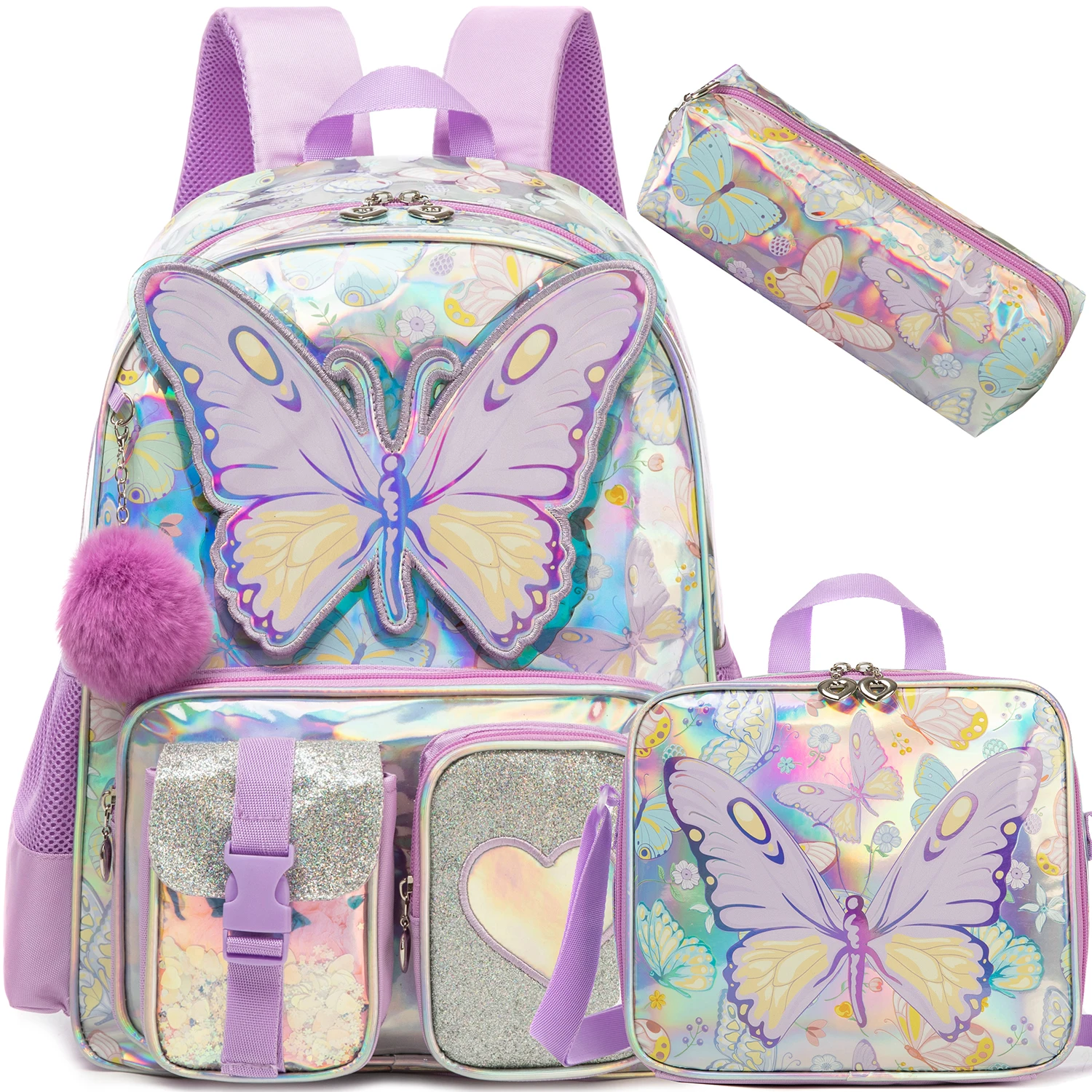 Cute Backpack for Girls Aesthetic Backpack School Backpack for Girls Backpack with Lunch Box Back to School Supplies