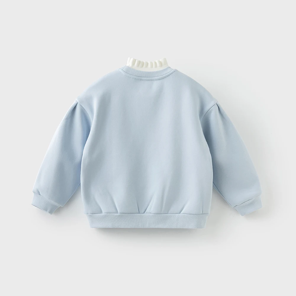 Dave Bella Girls Long Sleeve Pollover Sweatshirt Children Autumn Winter Velvet Thicken T-shirt Coat Kids Clothing DK4253840