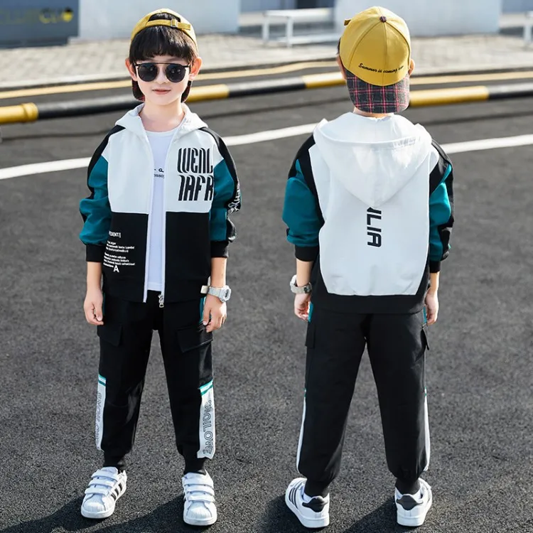 Child Tracksuit Hooded Clothes Boys Sport Suit for Teenager Kids Cotton Casual Sports Suit Children Fashion Hoodies and Pants