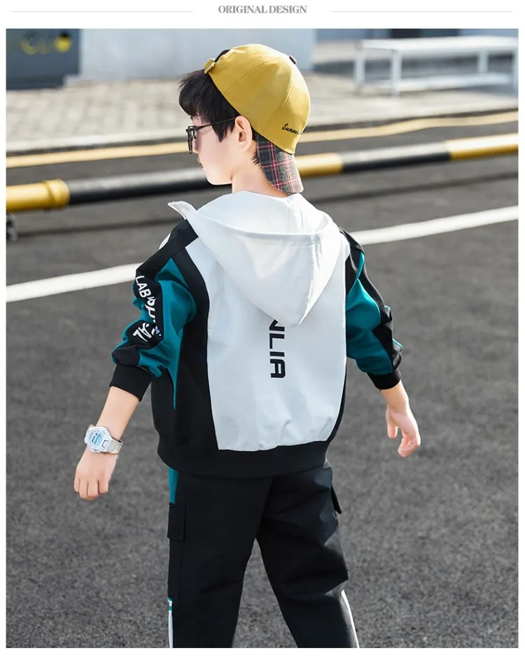 Child Tracksuit Hooded Clothes Boys Sport Suit for Teenager Kids Cotton Casual Sports Suit Children Fashion Hoodies and Pants