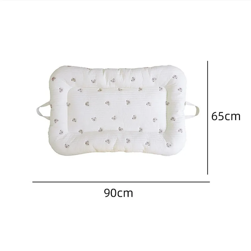 Newborn Pure Cotton Quilted Portable Mattress with Double-sided Use 3D Breathable Mesh Mattress Portable Mattress Kindergarten