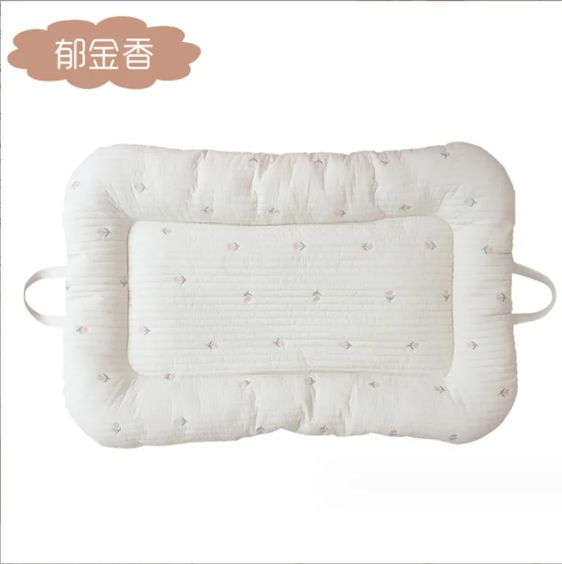 Newborn Pure Cotton Quilted Portable Mattress with Double-sided Use 3D Breathable Mesh Mattress Portable Mattress Kindergarten