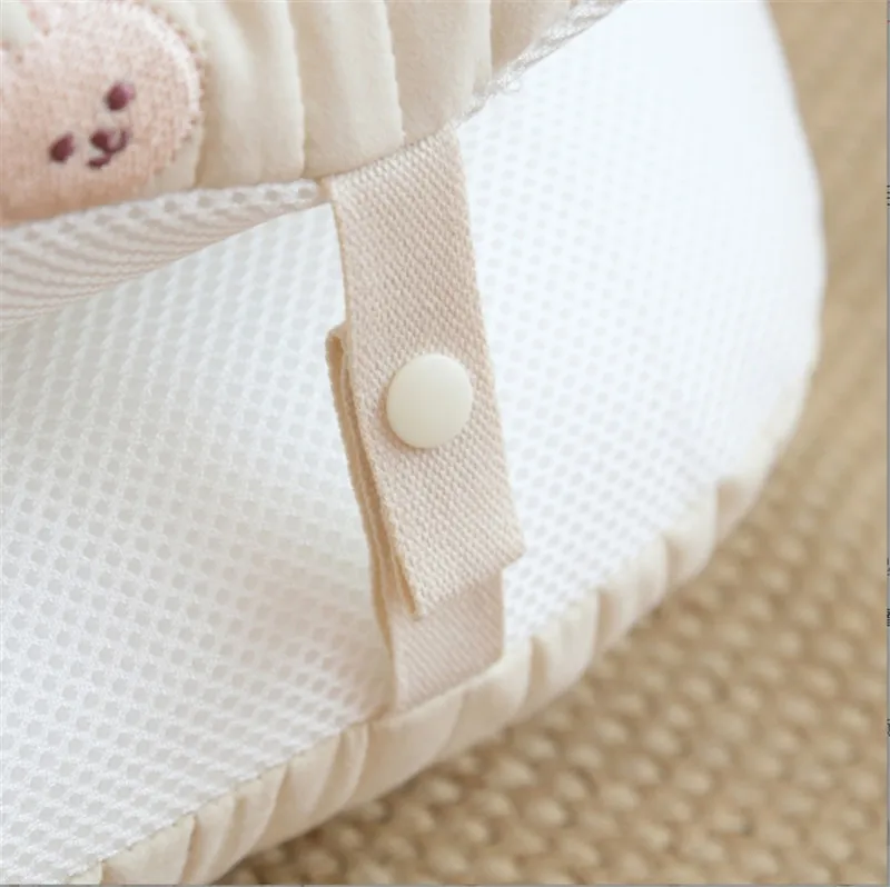 Newborn Pure Cotton Quilted Portable Mattress with Double-sided Use 3D Breathable Mesh Mattress Portable Mattress Kindergarten