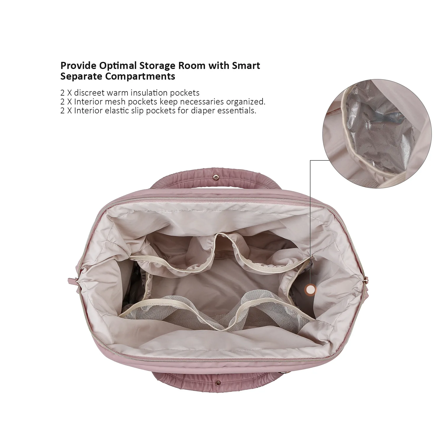 New Mommy Bag Hand-held Single Shoulder Baby Mommy Bag Large Capacity Waterproof Insulation Milk Bottle Mother and Baby Bag