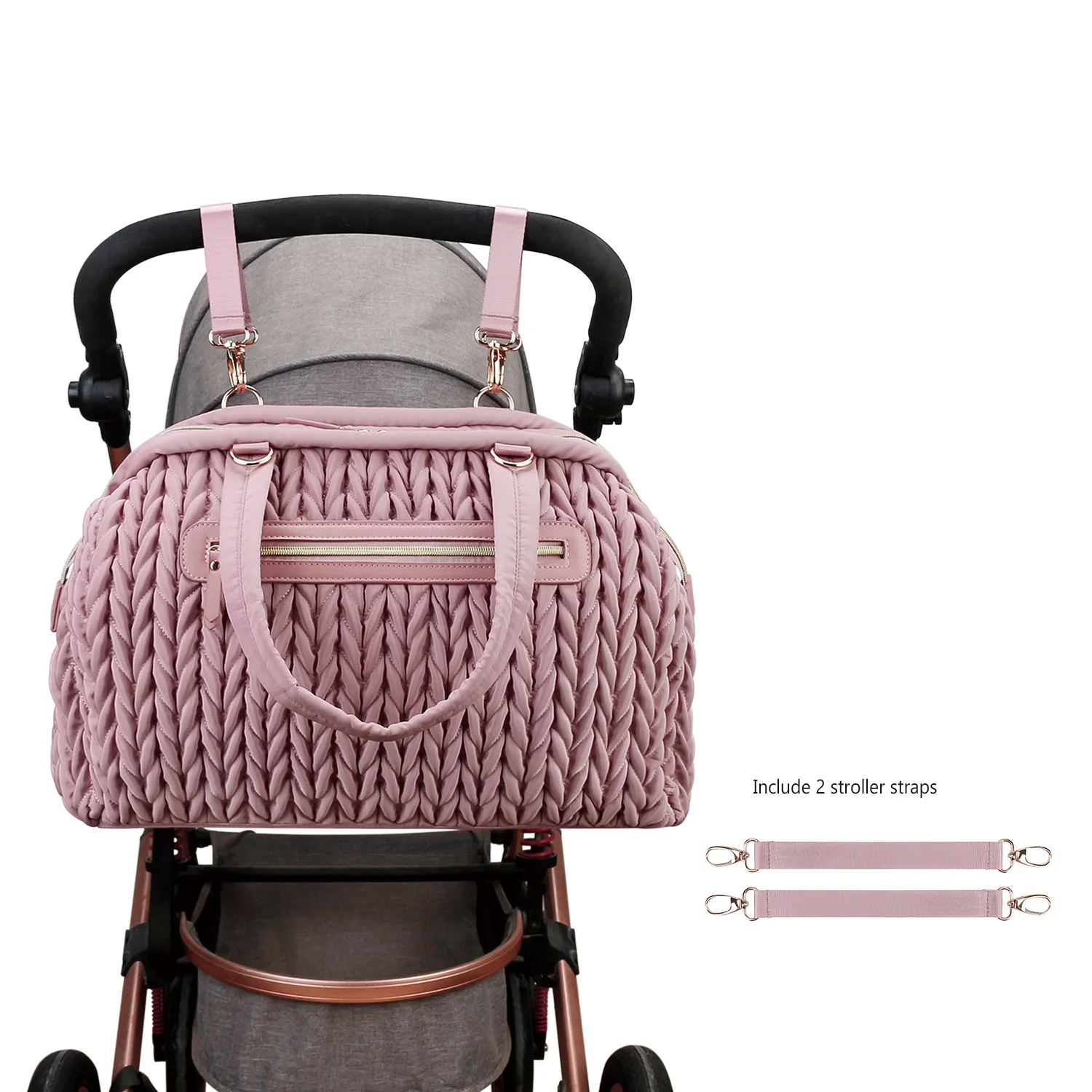 New Mommy Bag Hand-held Single Shoulder Baby Mommy Bag Large Capacity Waterproof Insulation Milk Bottle Mother and Baby Bag