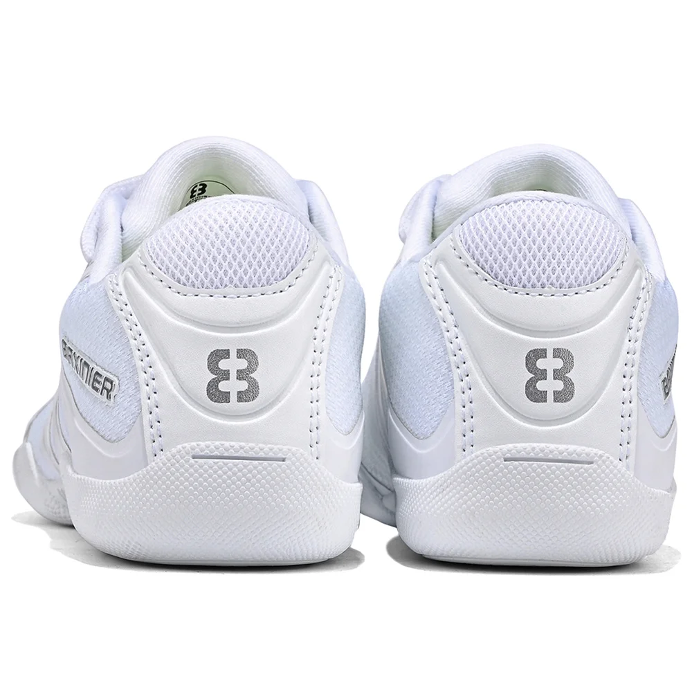 BAXINIER Girls White Cheerleading Shoes Lightweight Youth Cheer Competition Sneakers Kids Breathable Training Dance Tennis Shoes