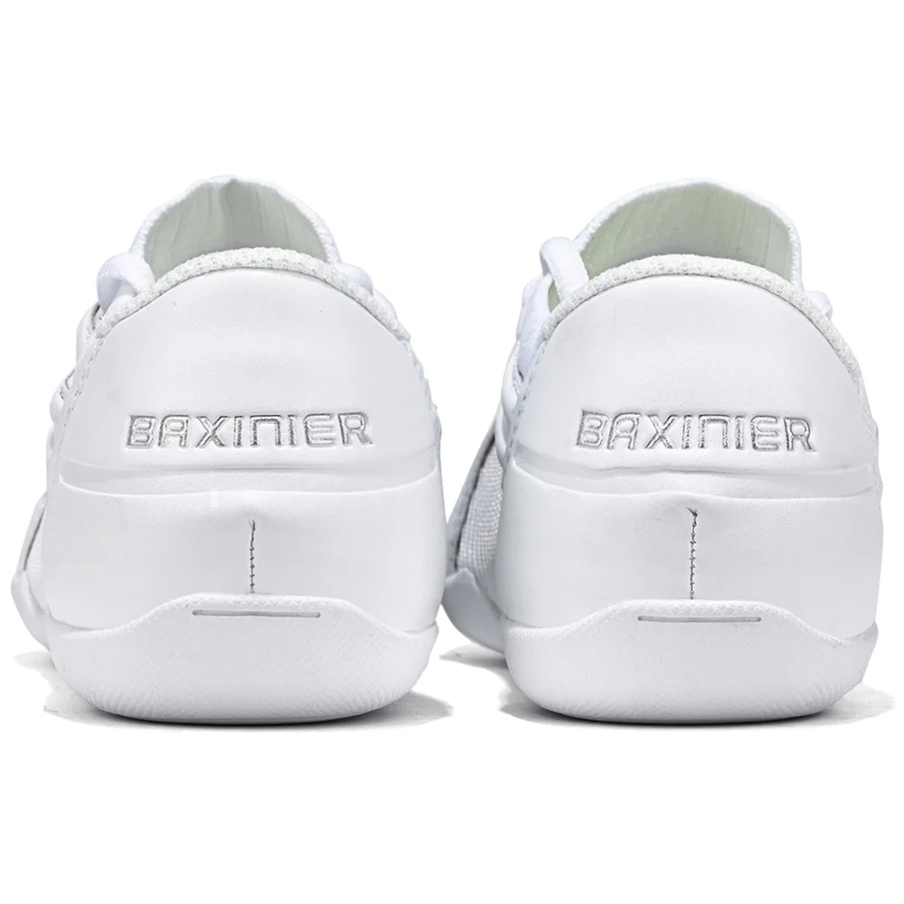 BAXINIER Girls White Cheerleading Shoes Lightweight Youth Cheer Competition Sneakers Kids Breathable Training Dance Tennis Shoes