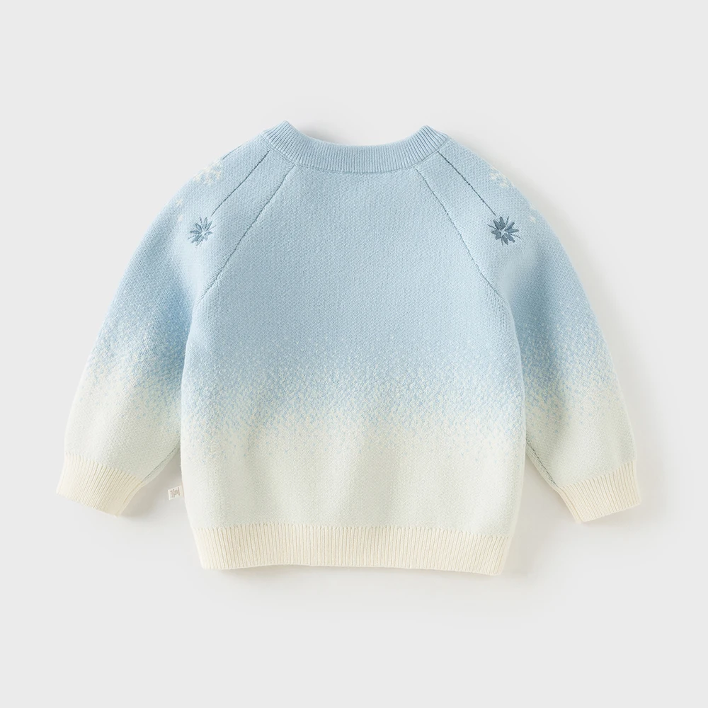 Dave Bella Girls' Sweater Autumn Winter Children Stylish Knitted Gradient Sweater Soft Top Outerwear Children Clothing DB4253947