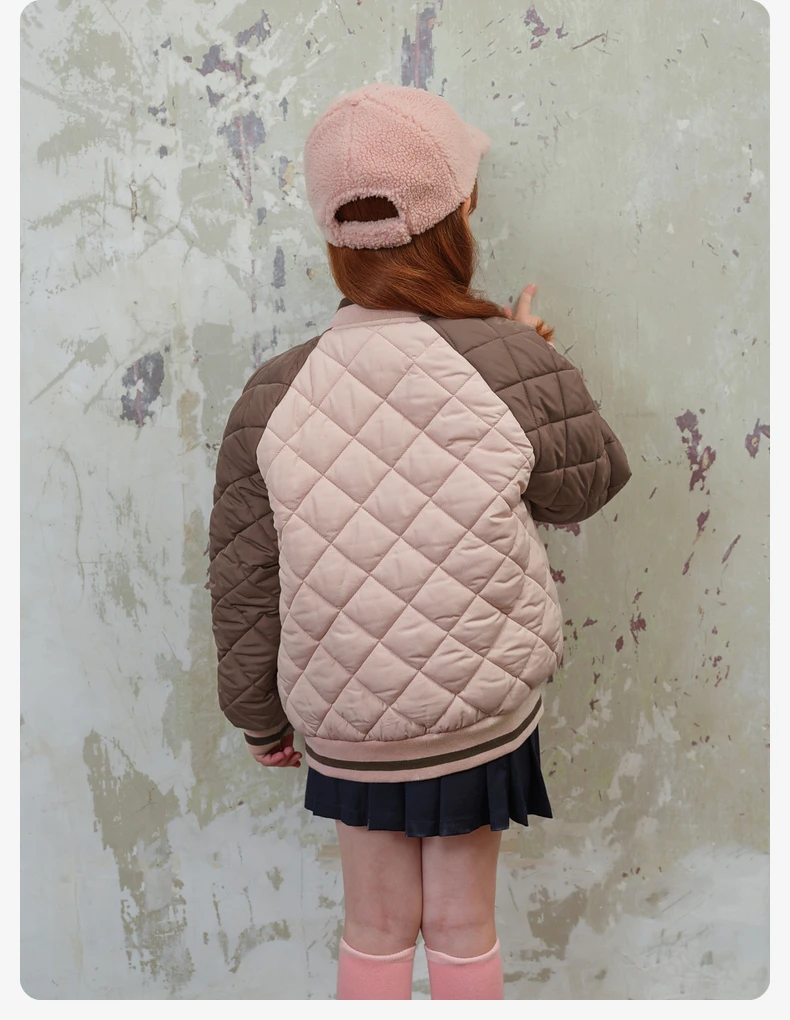 Dave Bella Clothes for Girls Children Parkas 2025 Winter New Fashion Casual Overcoat Noble Baseball Uniform Outdoor DK4238320