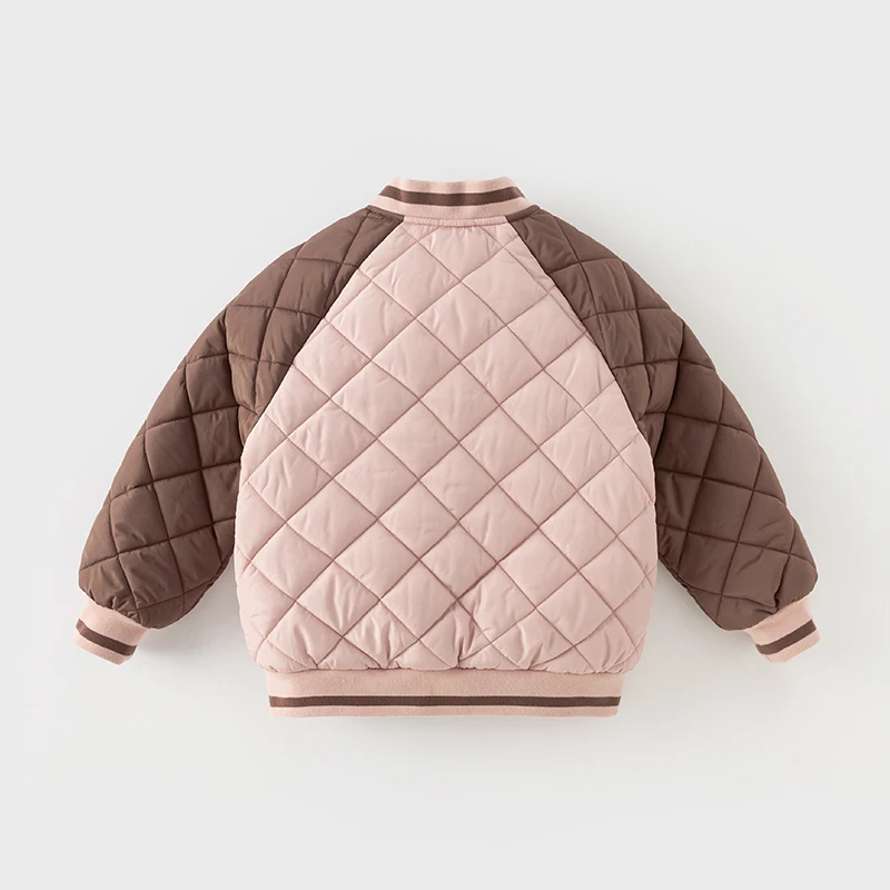 Dave Bella Clothes for Girls Children Parkas 2025 Winter New Fashion Casual Overcoat Noble Baseball Uniform Outdoor DK4238320