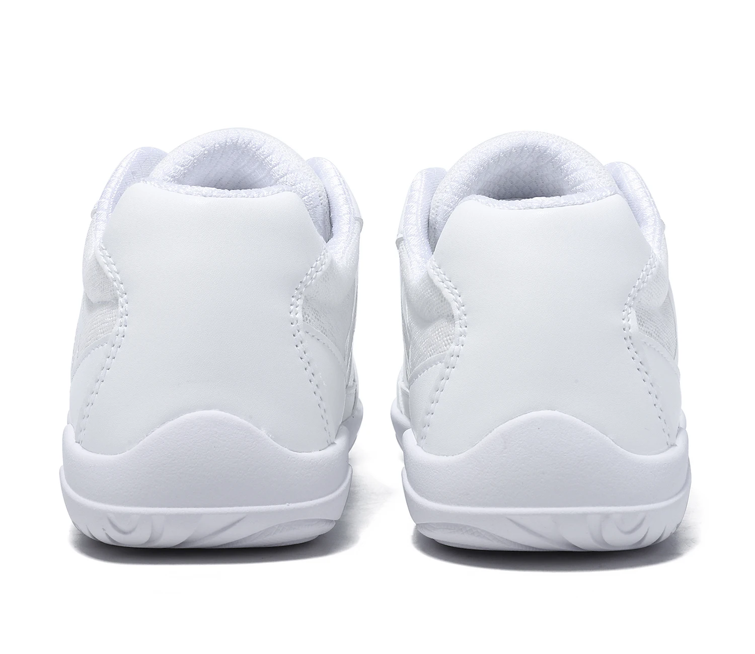 BAXINIER Girls White Cheer Trainers Lightweight Breathable Dance Tennis Youth Competition Sneakers for School Team Sports