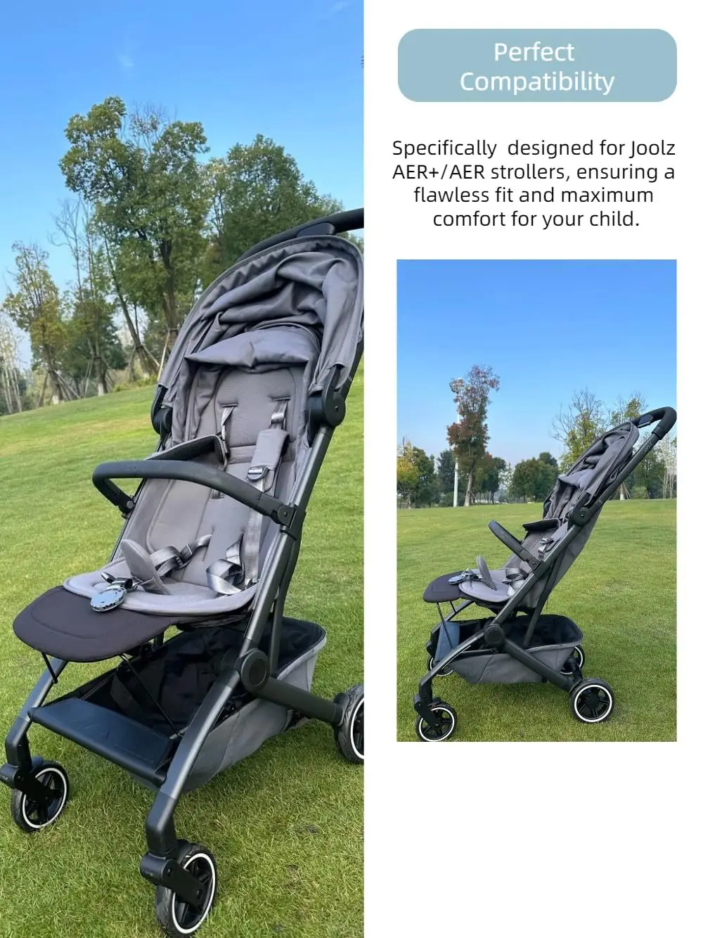 Footrest Leg Extension Board Fit for Joolz AER/AER+ Skin-friendly Fabric Perfect Match 1:1 Material Stroller Accessories