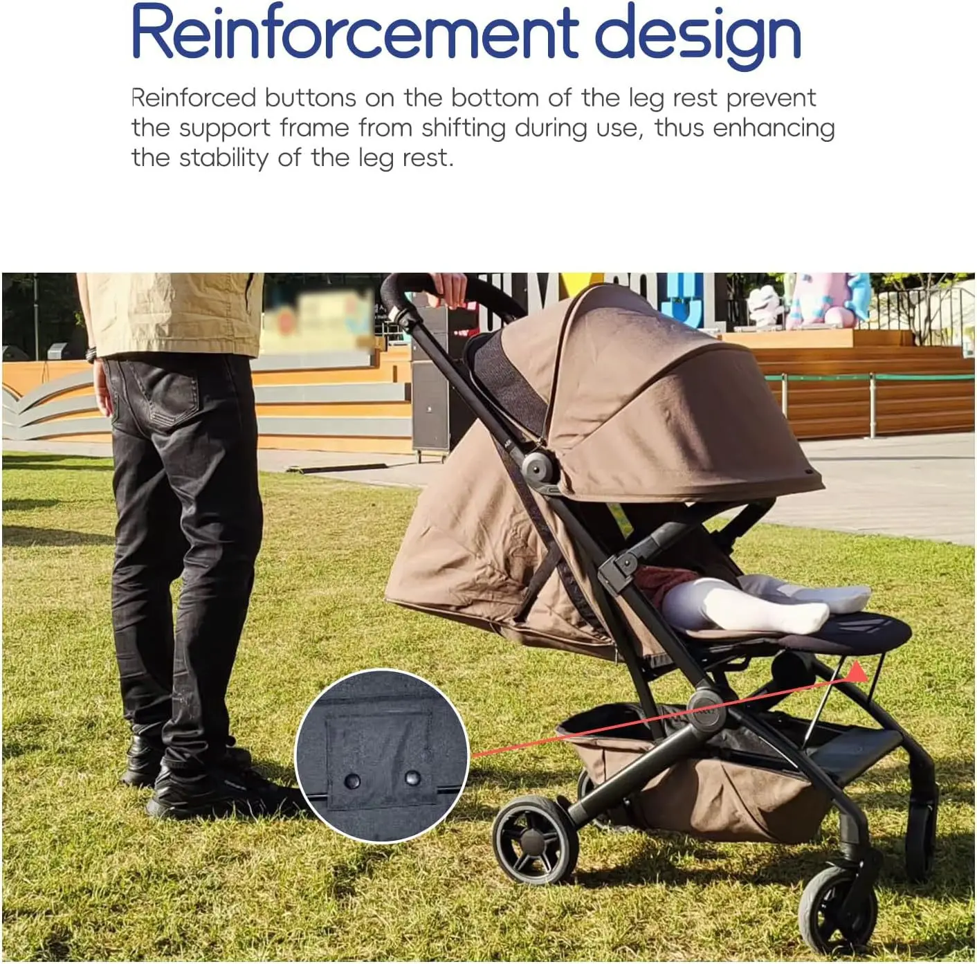 Footrest Leg Extension Board Fit for Joolz AER/AER+ Skin-friendly Fabric Perfect Match 1:1 Material Stroller Accessories