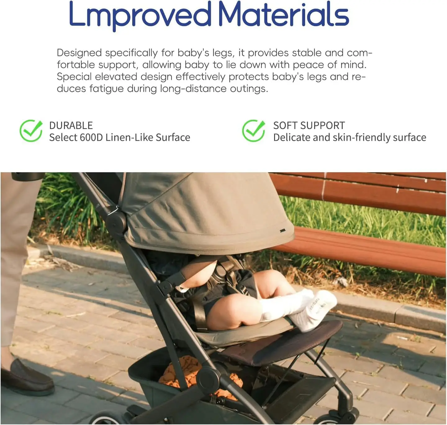 Footrest Leg Extension Board Fit for Joolz AER/AER+ Skin-friendly Fabric Perfect Match 1:1 Material Stroller Accessories