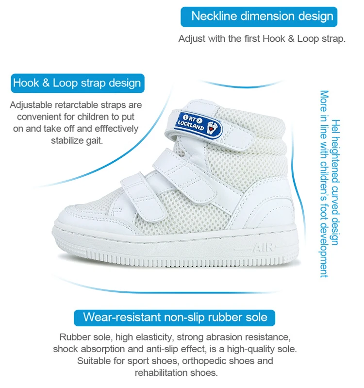 Ortoluckland Kids Sneakers Girls Tennis Sporty Orthopedic Boots For Children Toddlers Tiptoeing Flatfeet Casual Shoes Size20-36