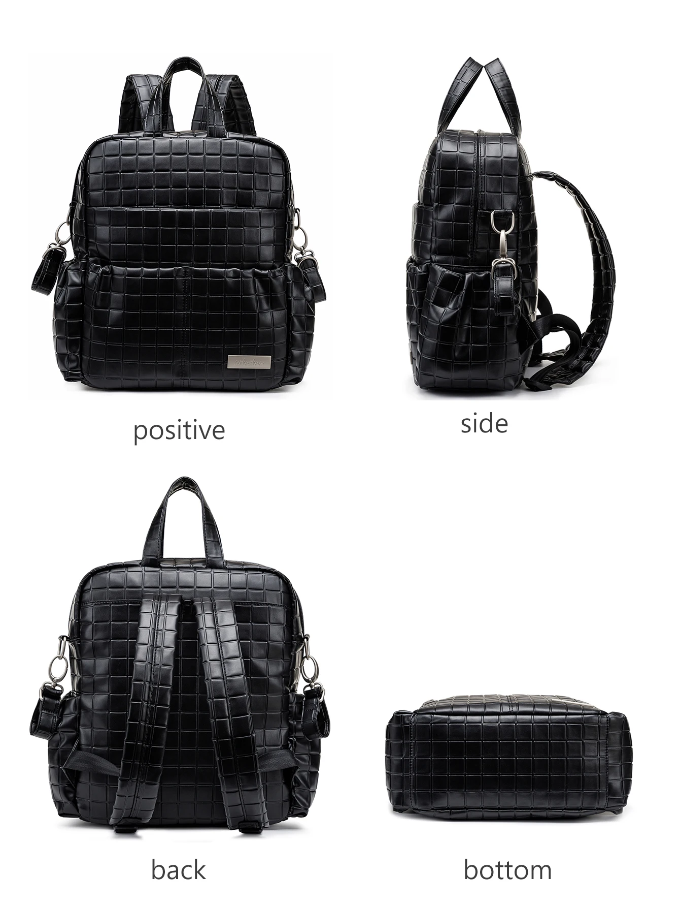 Soboba New Mommy Diaper Bag for Newborn Large Capacity Waterproof Solid Diaper Backpack for Quick Out Going with 2 Straps