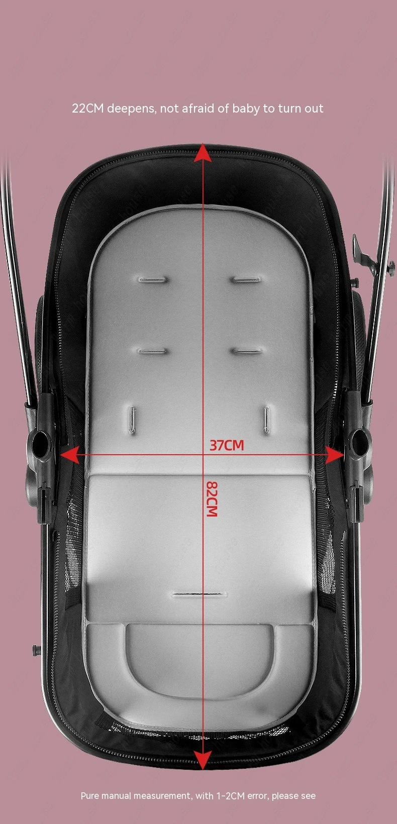Baby Stroller Can Sit Light Fold Two-way,high Landscape Baby Carriage for Newborn, Four-wheel Shock-absorbing Baby Stroller 2in1
