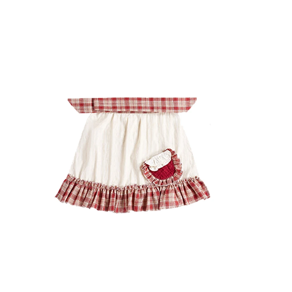Girls Cosplay Lolita Dress Tops Hooded Cloak Apron Headscarf Sets Children Stage Performance Costume Kid Role Play Deluxe Outfit