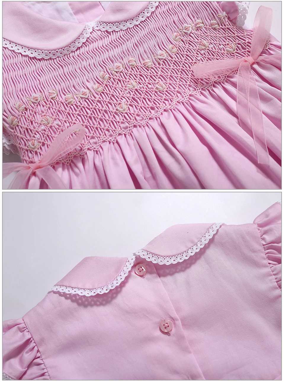 Pettigirl New Arrival Smocked baby dress 100% Cotton baby girl birthday dresses with Matching Shorts