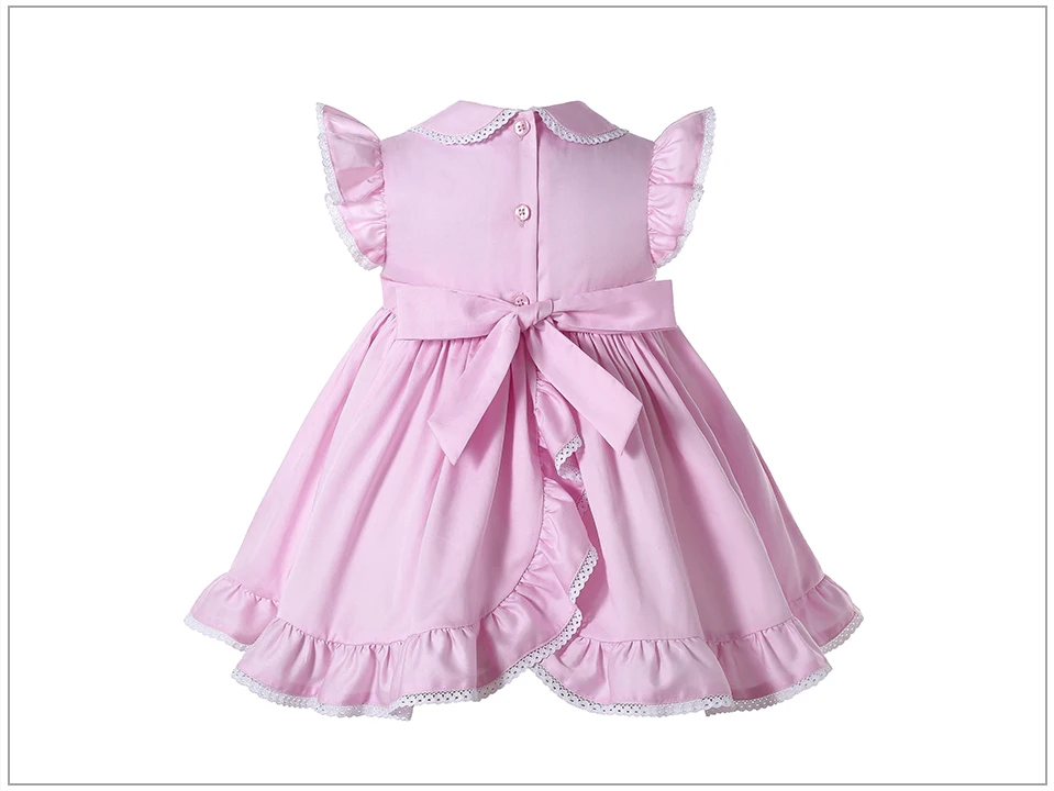 Pettigirl New Arrival Smocked baby dress 100% Cotton baby girl birthday dresses with Matching Shorts