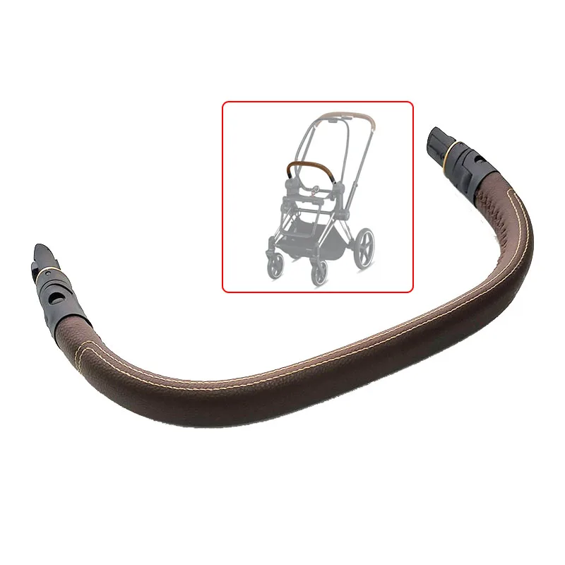 Stroller Armrest For Cybex Priam 3/4 2019-2026 Pushchair Adjustable Guardrail Buggy Bumper Bar Carriage Fence With Leather Cover