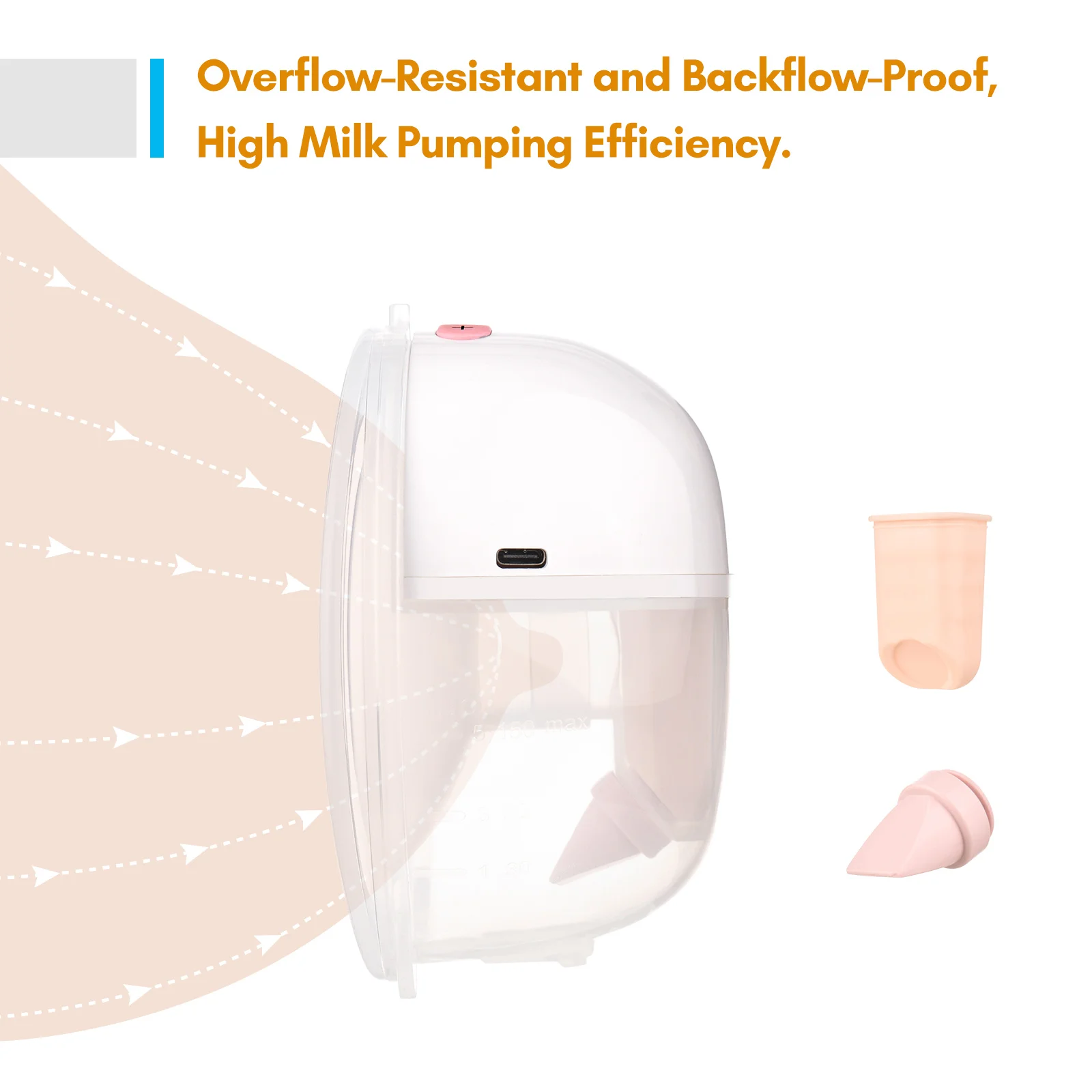 Wearable Breast Pump Hands Free Electric Portable Wearable Breast Pumps BPA-free Breastfeeding Milk Collector