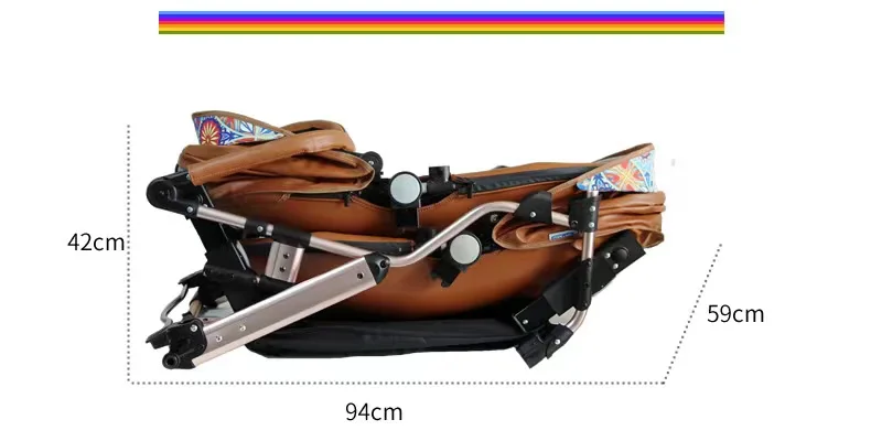 2025 New Twin baby strollers,Eggshel Double baby strollers,Luxury leather baby carriage,portable Folding Double Newborn Pram