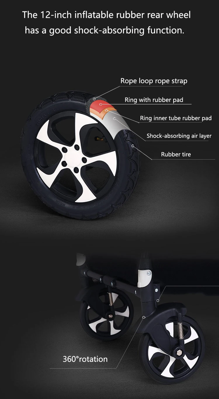 2025 New Twin baby strollers,Eggshel Double baby strollers,Luxury leather baby carriage,portable Folding Double Newborn Pram