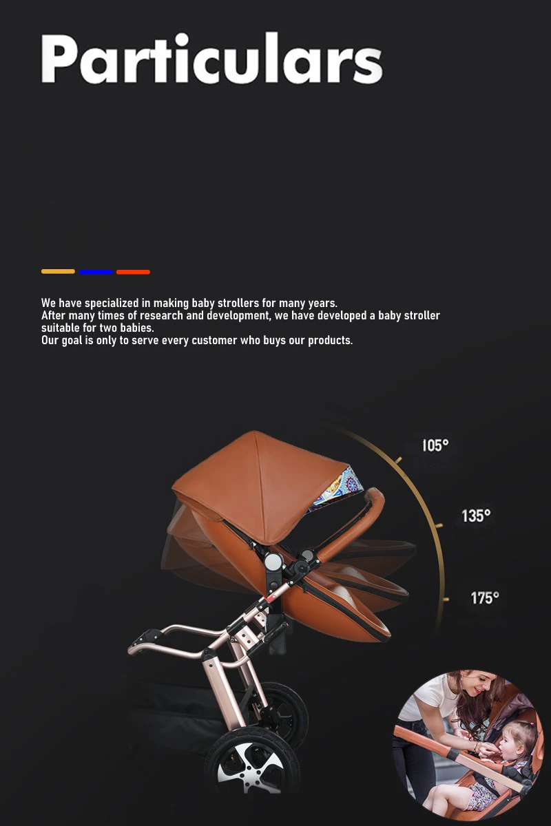 2025 New Twin baby strollers,Eggshel Double baby strollers,Luxury leather baby carriage,portable Folding Double Newborn Pram