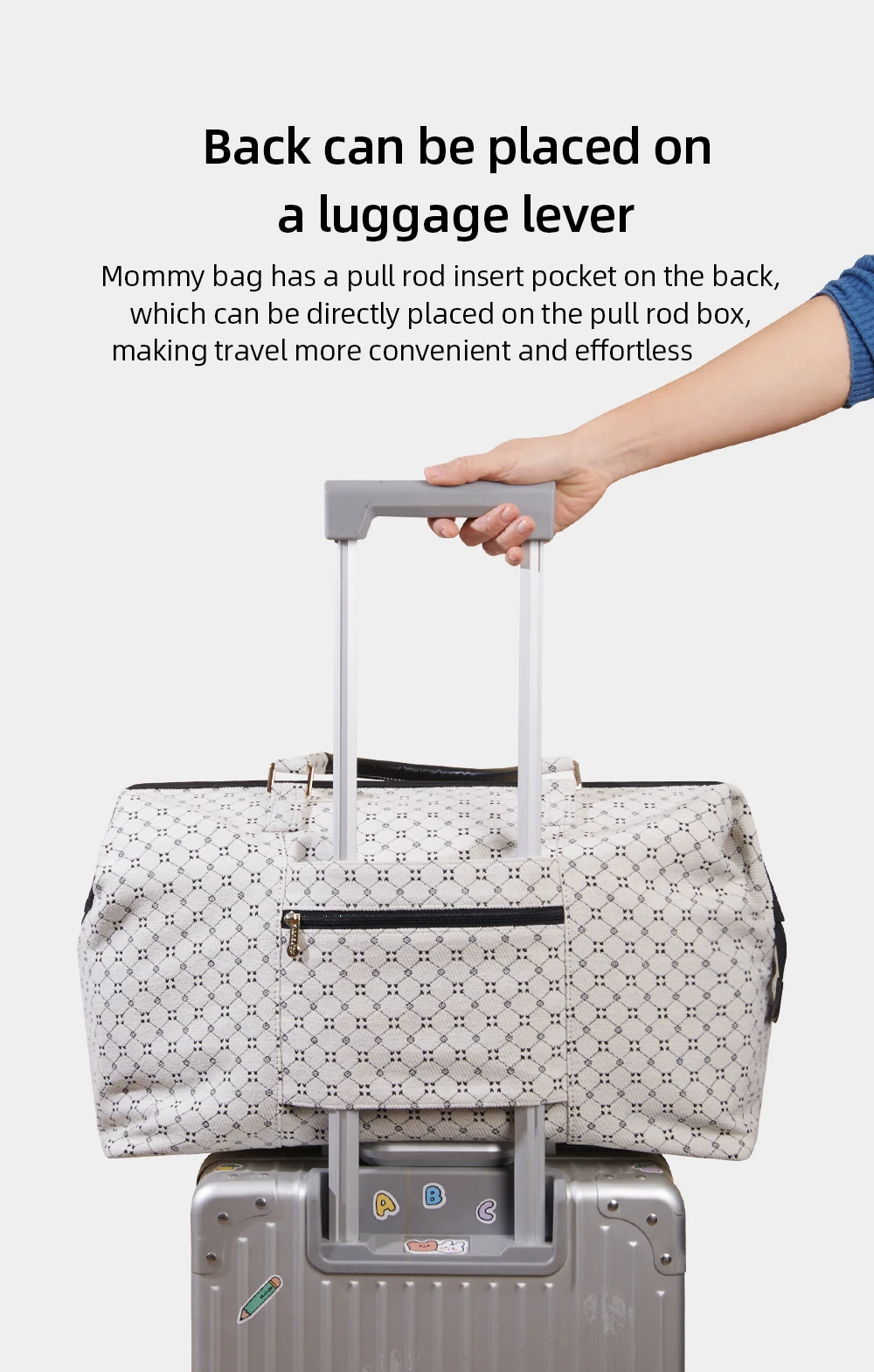Sunveno Mommy Travel Bag 4 In 1 Diaper Tote Mommy Bag Durable Wide Opening for Quick Access Stylish & Practical