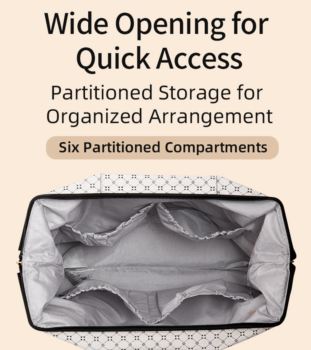 Sunveno Mommy Travel Bag 4 In 1 Diaper Tote Mommy Bag Durable Wide Opening for Quick Access Stylish & Practical