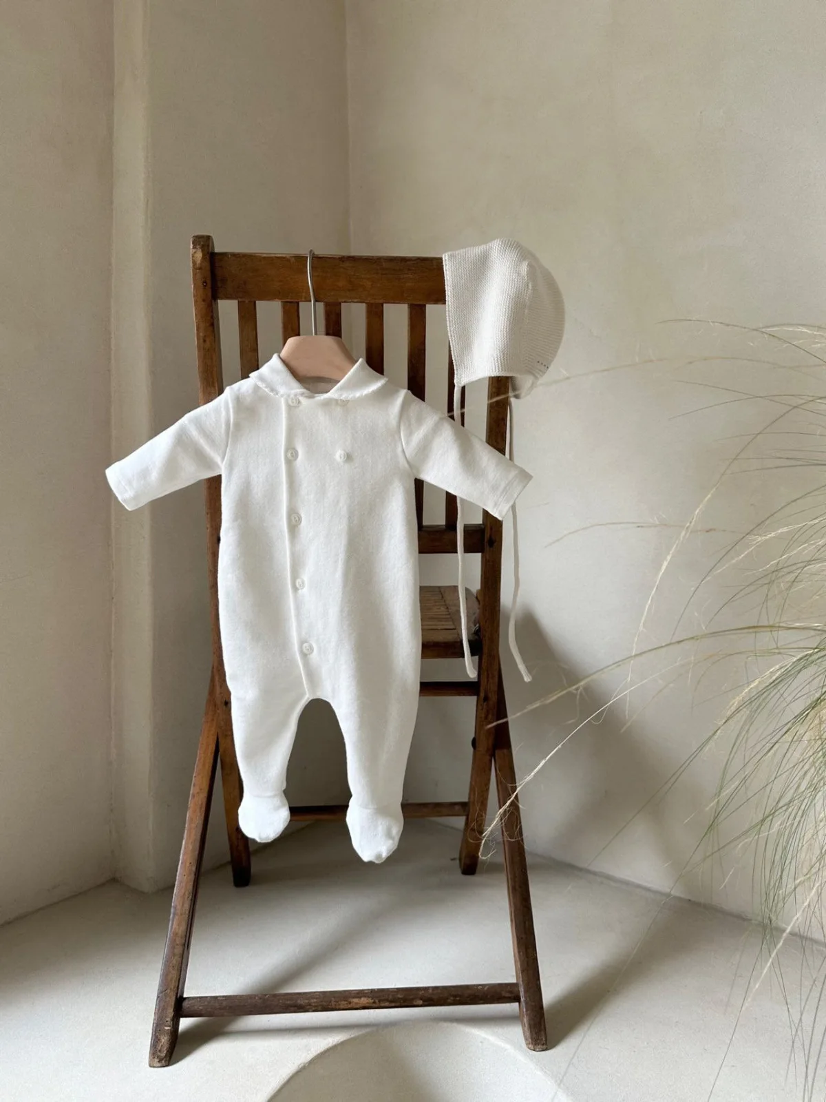 2026 Spring New Baby Long Sleeve Lapel Romper Cotton Infant Boy Girl Solid Casual Jumpsuit Newborn Toddler Clothes 0-24M