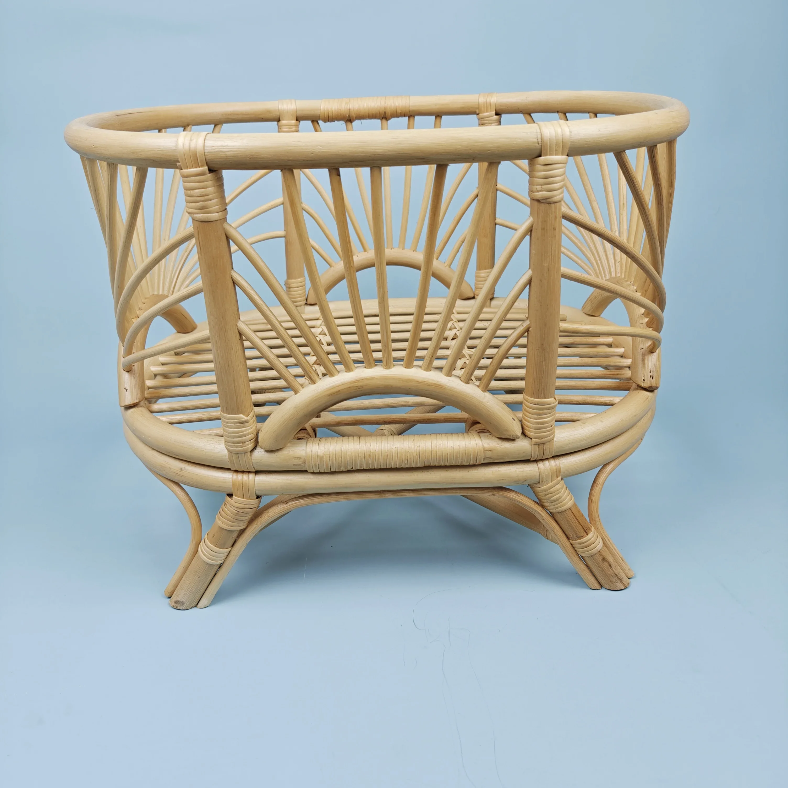 Large Baby Twins Bed Newborn Photography Props Bed Sturdy Retro Bamboo Crib Wooden Basket Bed Newborn Photo Posing Furniture
