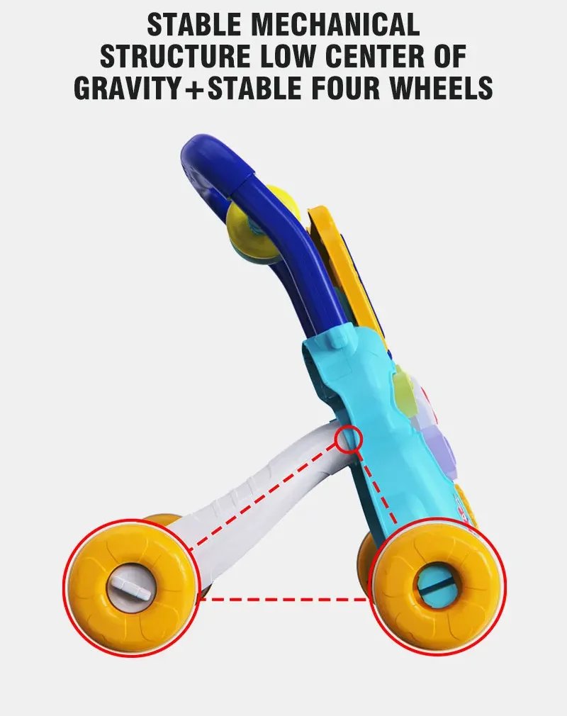 PANGDUBE Early Educational Baby Walker with Artboard Toy Baby Activities Learning Walking Toys Walkers for Baby Assisted Walking