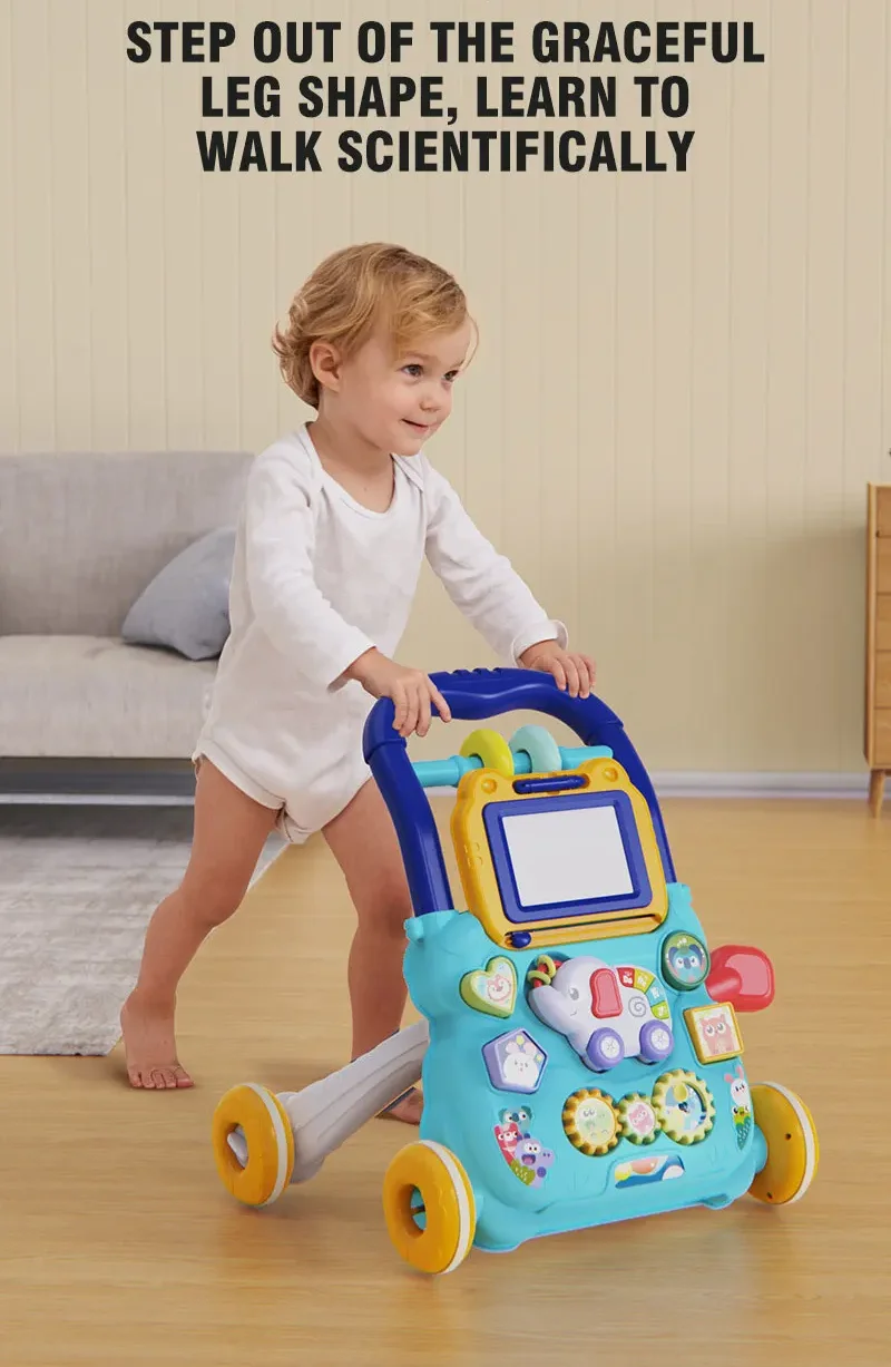 PANGDUBE Early Educational Baby Walker with Artboard Toy Baby Activities Learning Walking Toys Walkers for Baby Assisted Walking