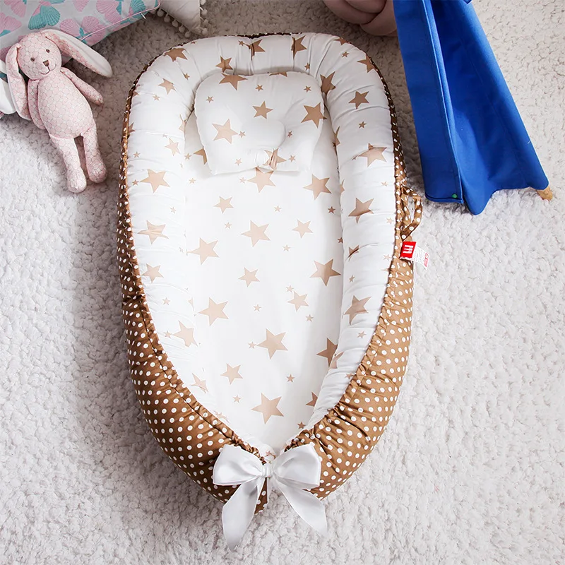 Baby Nest Bumper Sleeping Bed Portable Baby Crib Infant Cradle Cot Newborn Nursery Bassinet Travel Folding