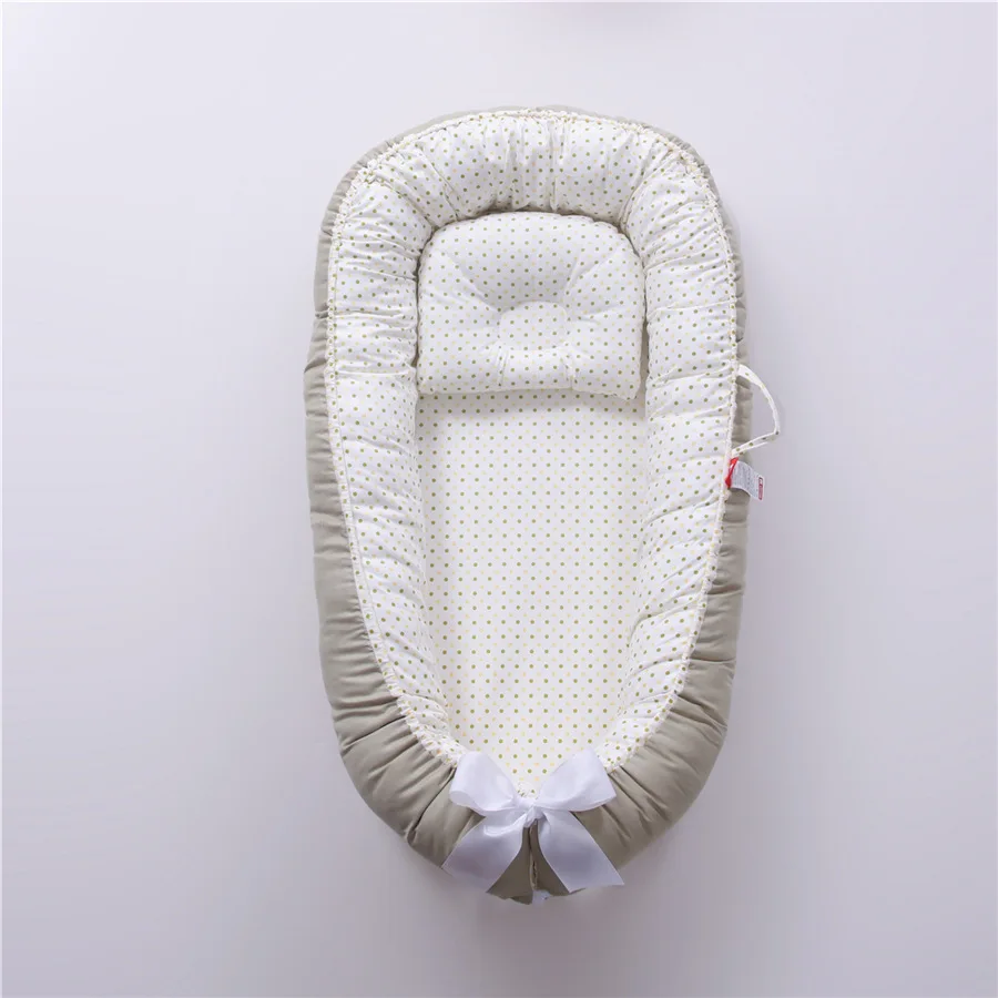 Baby Nest Bumper Sleeping Bed Portable Baby Crib Infant Cradle Cot Newborn Nursery Bassinet Travel Folding
