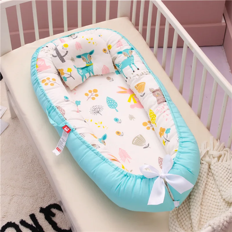 Baby Nest Bumper Sleeping Bed Portable Baby Crib Infant Cradle Cot Newborn Nursery Bassinet Travel Folding