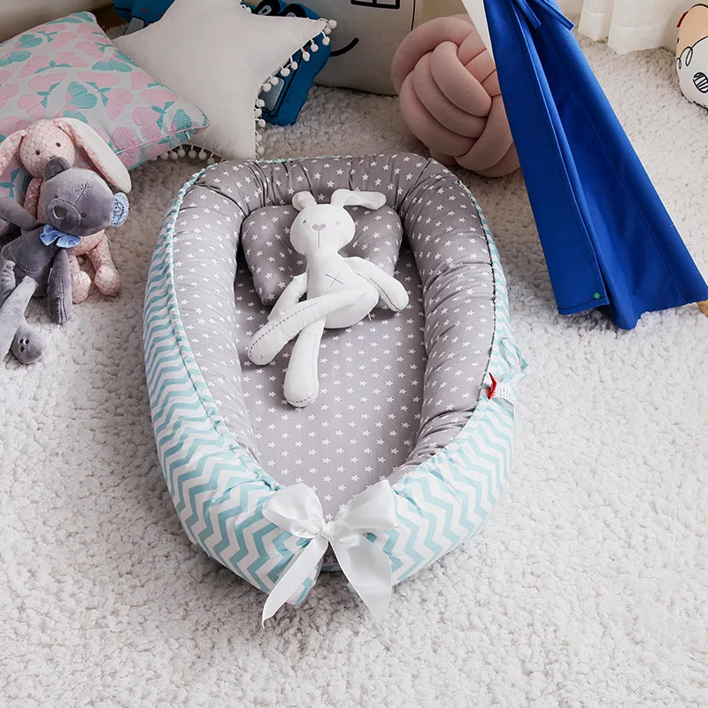 Baby Nest Bumper Sleeping Bed Portable Baby Crib Infant Cradle Cot Newborn Nursery Bassinet Travel Folding