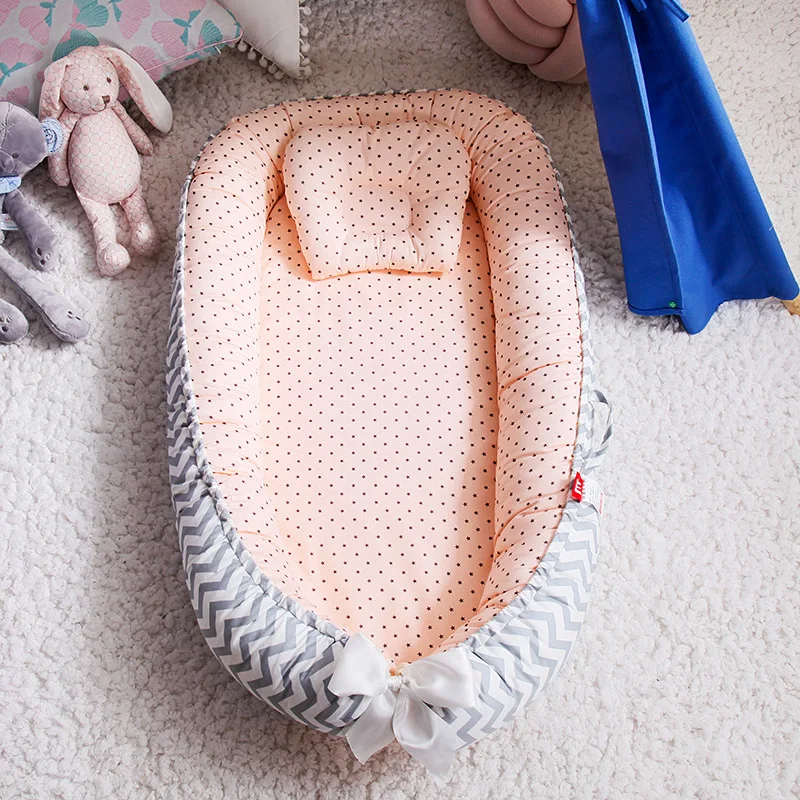 Baby Nest Bumper Sleeping Bed Portable Baby Crib Infant Cradle Cot Newborn Nursery Bassinet Travel Folding
