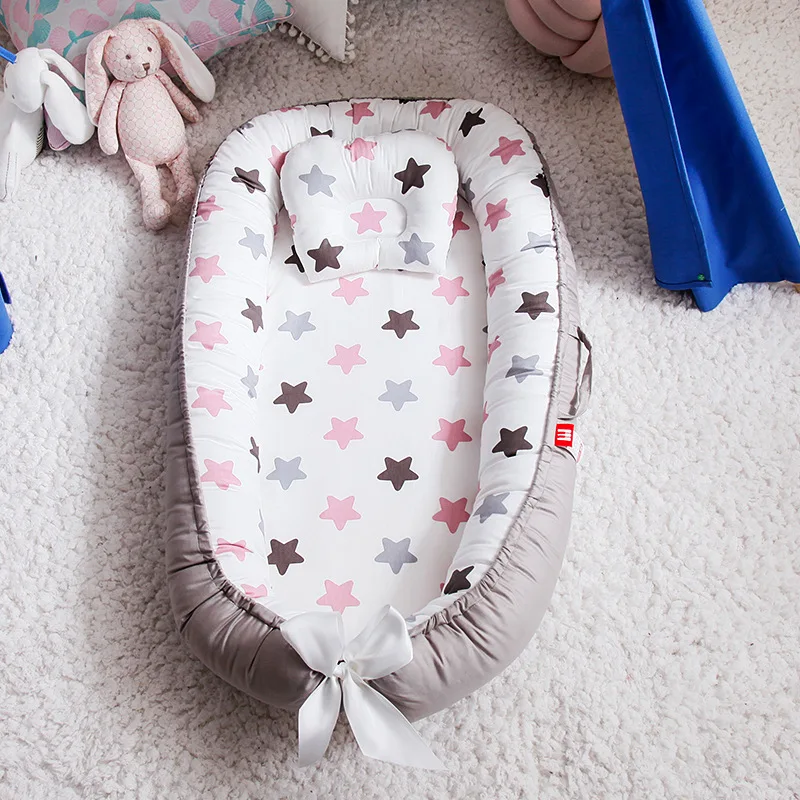 Baby Nest Bumper Sleeping Bed Portable Baby Crib Infant Cradle Cot Newborn Nursery Bassinet Travel Folding