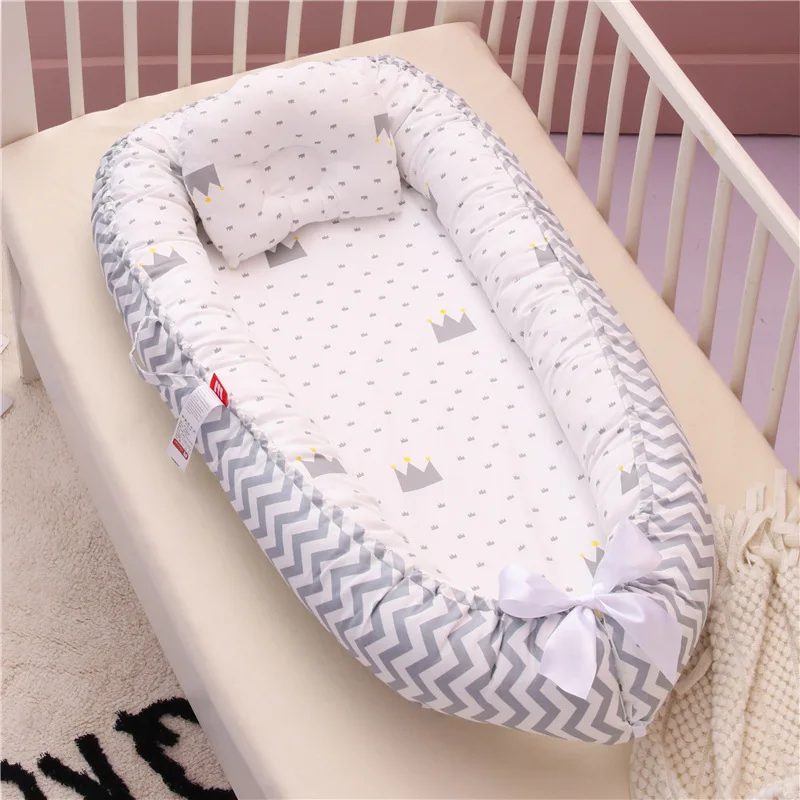 Baby Nest Bumper Sleeping Bed Portable Baby Crib Infant Cradle Cot Newborn Nursery Bassinet Travel Folding