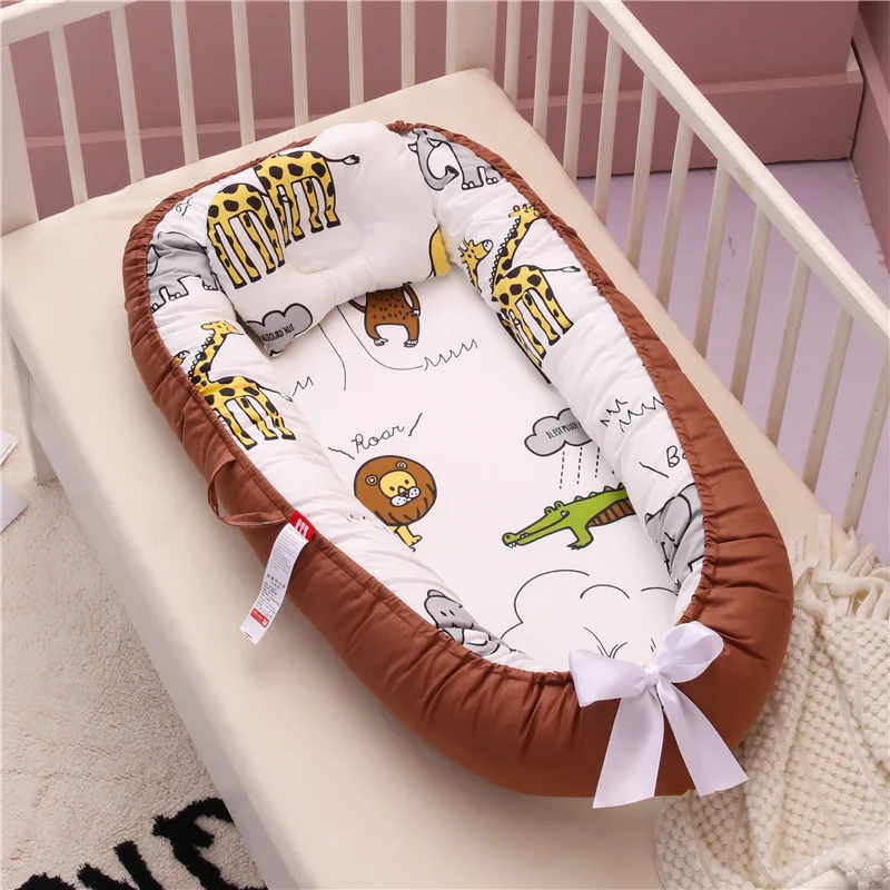 Baby Nest Bumper Sleeping Bed Portable Baby Crib Infant Cradle Cot Newborn Nursery Bassinet Travel Folding