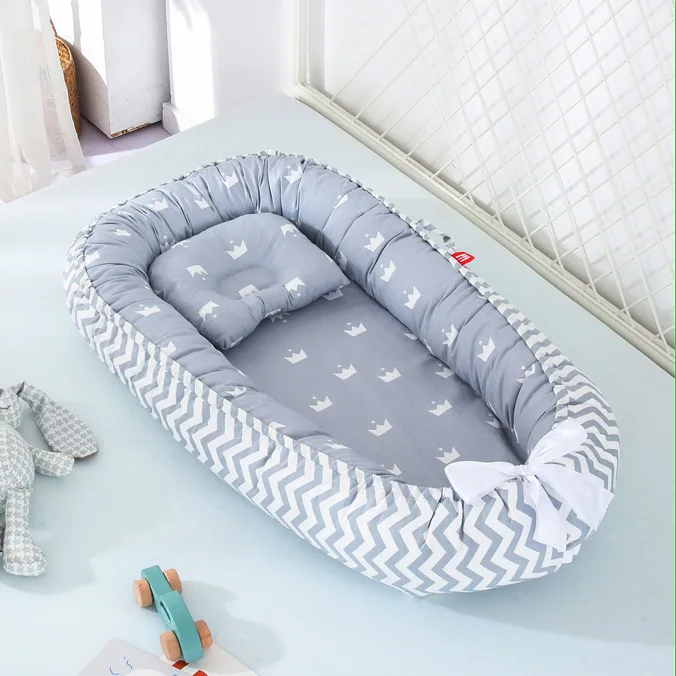 Baby Nest Bumper Sleeping Bed Portable Baby Crib Infant Cradle Cot Newborn Nursery Bassinet Travel Folding