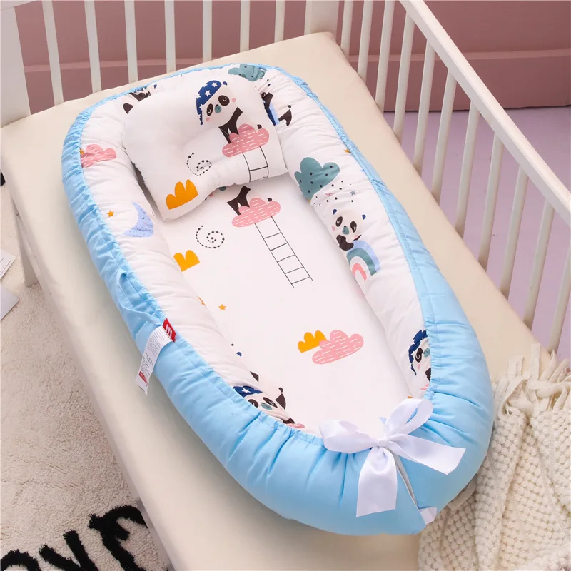 Baby Nest Bumper Sleeping Bed Portable Baby Crib Infant Cradle Cot Newborn Nursery Bassinet Travel Folding